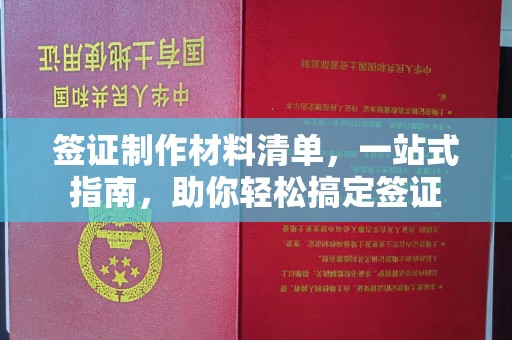 海北签证制作材料清单，一站式指南，助你轻松搞定签证