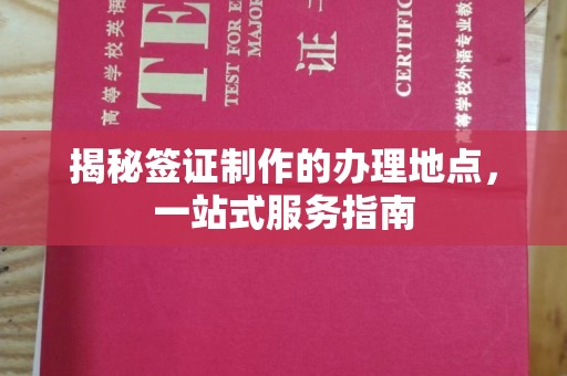 海北揭秘签证制作的办理地点，一站式服务指南