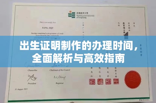 海北出生证明制作的办理时间，全面解析与高效指南