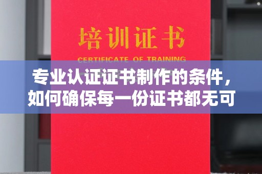 海北专业认证证书制作的条件，如何确保每一份证书都无可挑剔？