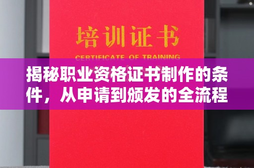 海北揭秘职业资格证书制作的条件，从申请到颁发的全流程解析